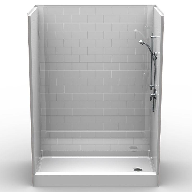 Curbed Multi-Piece Shower