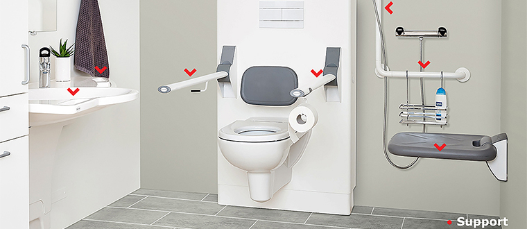 ROPOX TOILET SUPPORT ARMS